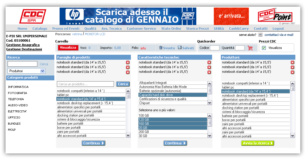 CDC Point - Categoria di prodotto